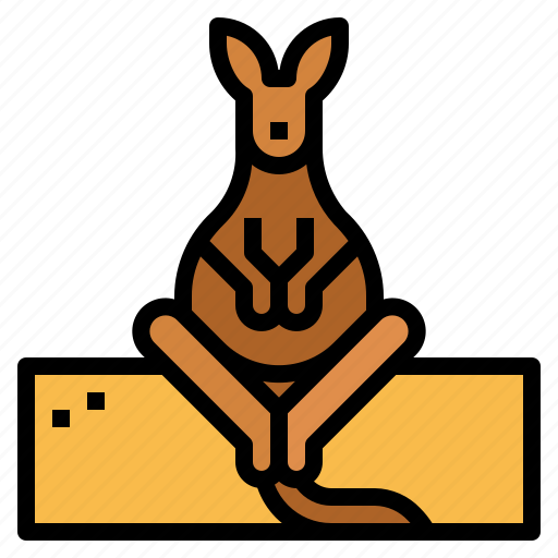 Kangaroo, sit, animal, mammal, macropus icon - Download on Iconfinder