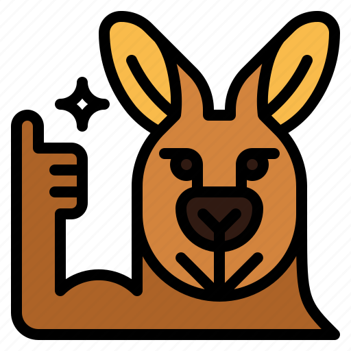 Kangaroo, thumbs, up, good, animal, mammal icon - Download on Iconfinder