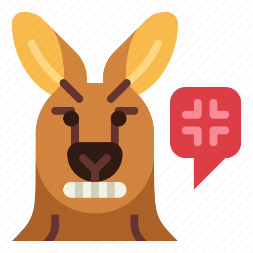 Kangaroo, angry, animal, mammal, head icon - Download on Iconfinder