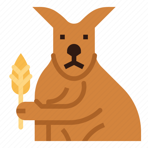 Kangaroo, animal, leaf, mammal, macropus icon - Download on Iconfinder