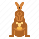 kangaroo, animal, mammal, macropus, joey