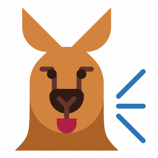 Kangaroo, laugh, animal, mammal, head icon - Download on Iconfinder