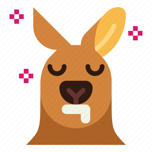 Kangaroo, sleep, animal, mammal, head icon - Download on Iconfinder