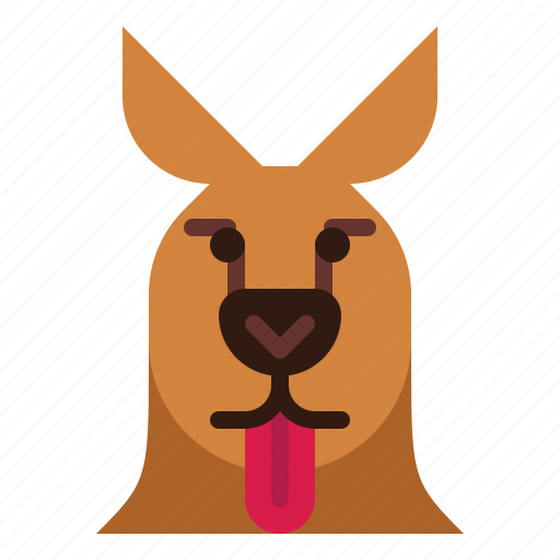 Kangaroo, tongue, out, animal, mammal, head icon - Download on Iconfinder