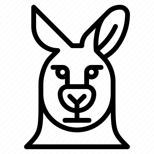 Kangaroo, animal, mammal, head, macropus icon - Download on Iconfinder