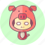 animal, avatar, costume, cute, kawai, pig 