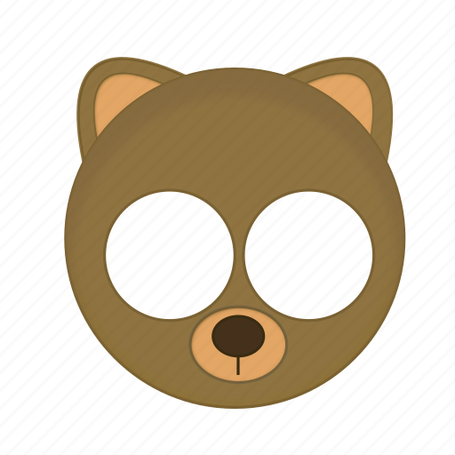 Animal, bear, brown, kawaii, mask, pet icon - Download on Iconfinder