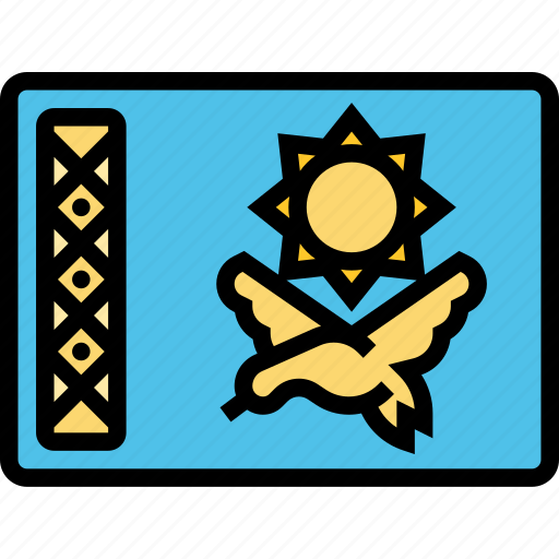 Kazakhstan, flag, national, emblem, banner icon - Download on Iconfinder