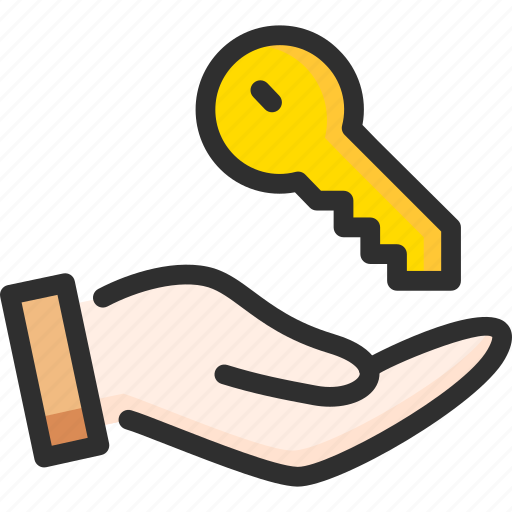 Fall, hand, hold, key, security icon - Download on Iconfinder