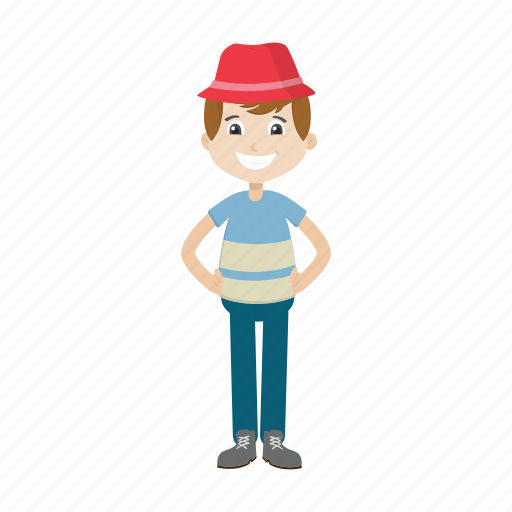 Boy, cartoon, character, hat, kid icon - Download on Iconfinder