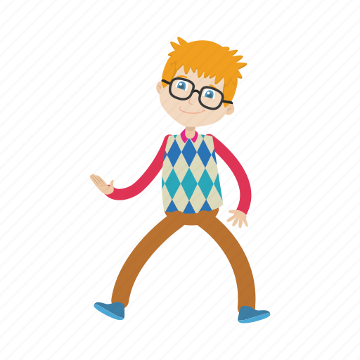 Boy, cartoon, character, kid, nerd icon - Download on Iconfinder