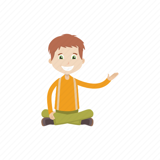 Boy, character, kid, sitting icon - Download on Iconfinder