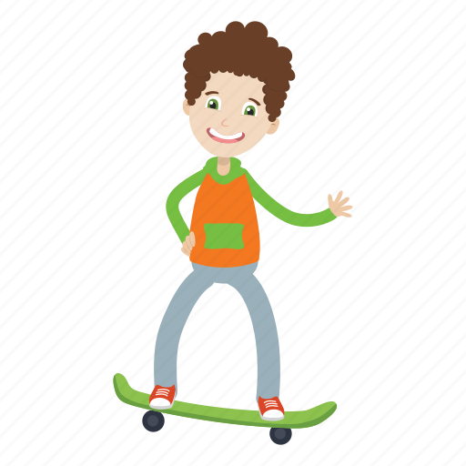 Boy, kid, ride, skateboard, sport icon - Download on Iconfinder