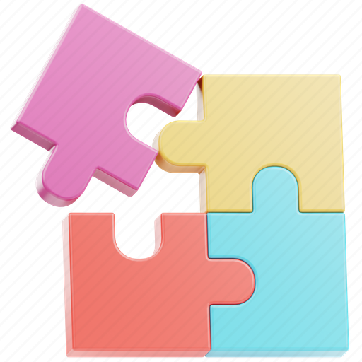 Jigsaw, puzzle, creative, jigsaw puzzle, business, puzzle piece, strategy 3D illustration - Download on Iconfinder
