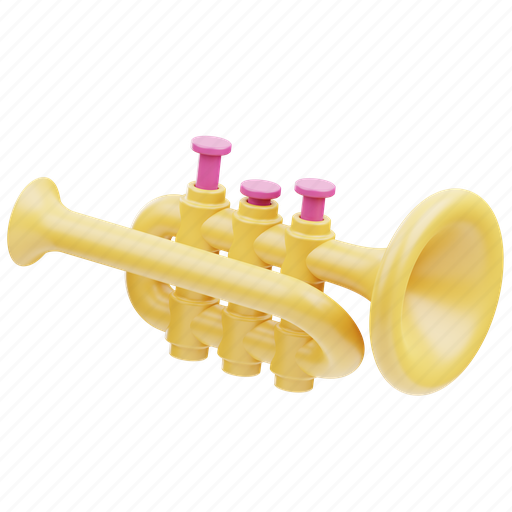 Trumpet, toy, child, kid, play, bear, baby 3D illustration - Download on Iconfinder
