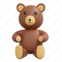 brown, teddy, bear, toy, kids, toys, illustration 