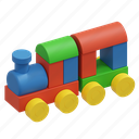 wooden, train, toy, kids, toys, illustration 