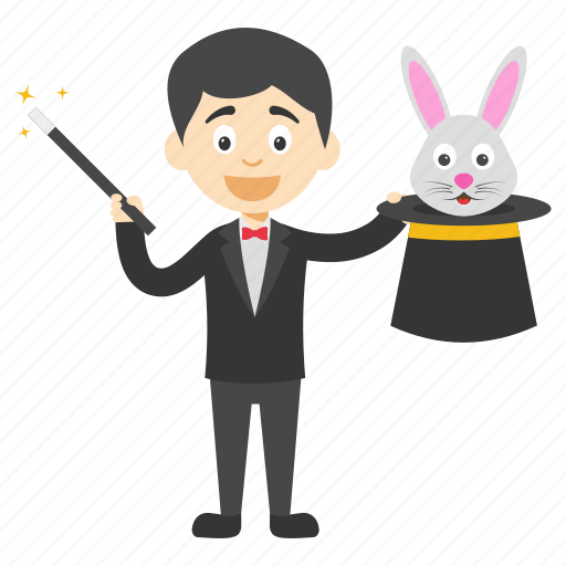 Cartoon magician, cute magician boy, kids cartoon character, magician boy, magician performing magic tricks icon - Download on Iconfinder