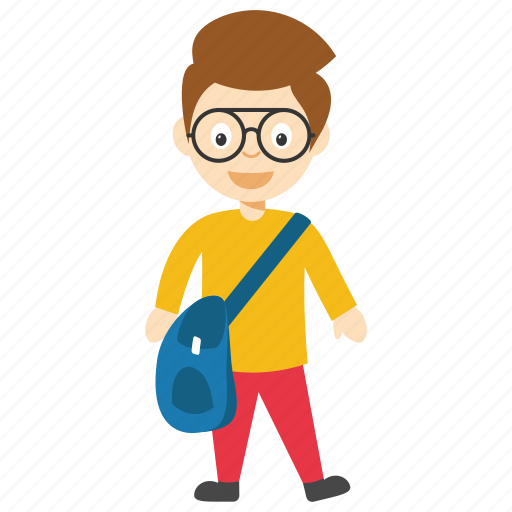 Kids cartoon character, little schoolboy cartoon, schoolboy cartoon, schoolboy cartoon character, schoolboy cartoon in glasses icon - Download on Iconfinder
