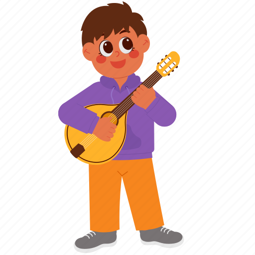 Girl, dancing, mandolin, kid, child, childhood, character icon - Download on Iconfinder