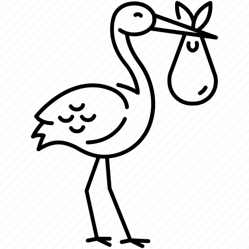 Baby, bird, nature, stork icon - Download on Iconfinder
