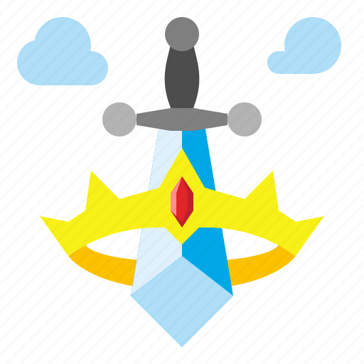 Boy, crown, male, man, prince, sword, toy icon - Download on Iconfinder