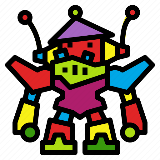 Childhood, retro, robot, robotic, toy icon - Download on Iconfinder