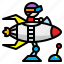 astronaut, rocket, rocketship, spaceship, toy 