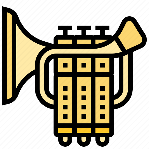 Brass, instrument, jazz, music, trumpet icon - Download on Iconfinder