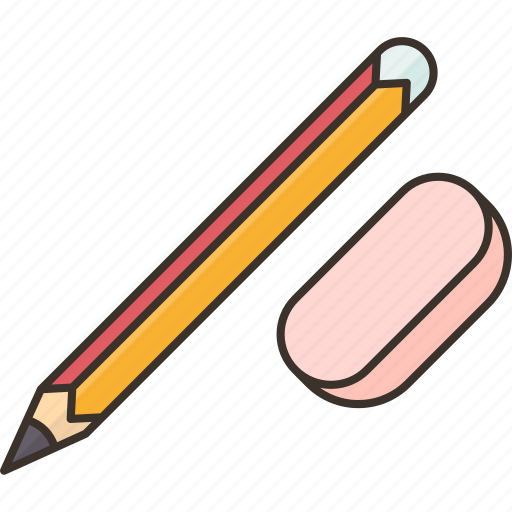 Pencil, eraser, writing, stationery, supplies icon - Download on Iconfinder