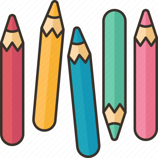Pencils, colored, art, paint, supplies icon - Download on Iconfinder