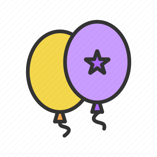 Balloon, birthday, decoration, celebration, greeting, party, fun icon - Download on Iconfinder