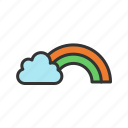 rainbow, colors, nature, sky, forecast, weather, clouds, arc