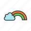 rainbow, colors, nature, sky, forecast, weather, clouds, arc 