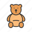 teddy bear, toy, stuffed, cute, baby, panda, soft, child 