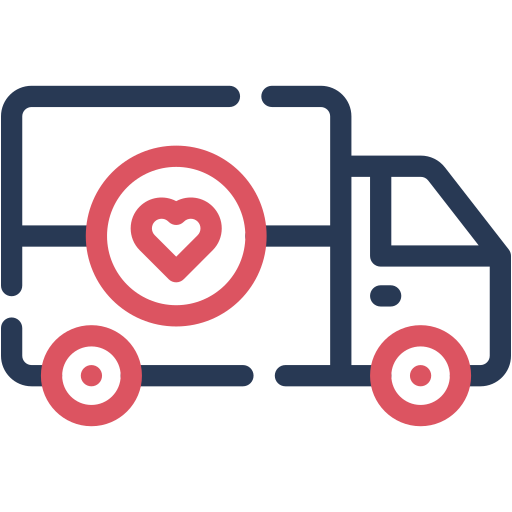 Delivery, truck, transport, mover, love, heart icon - Free download