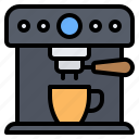 coffee, maker, machine, espresso, coffee shop, kitchen, kitchenware