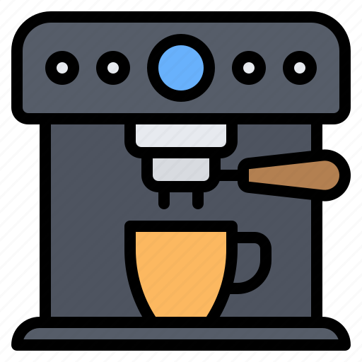 Coffee, maker, machine, espresso, coffee shop, kitchen, kitchenware icon - Download on Iconfinder
