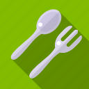 food, kitchen, shadow, sork, spoon, utensil