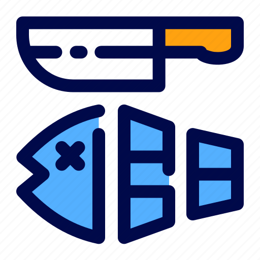 Cooking, fish, food, kitchen, knife icon - Download on Iconfinder