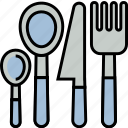 cutlery, fork, knife, restaurant, spoon, food, utensils, kitchen