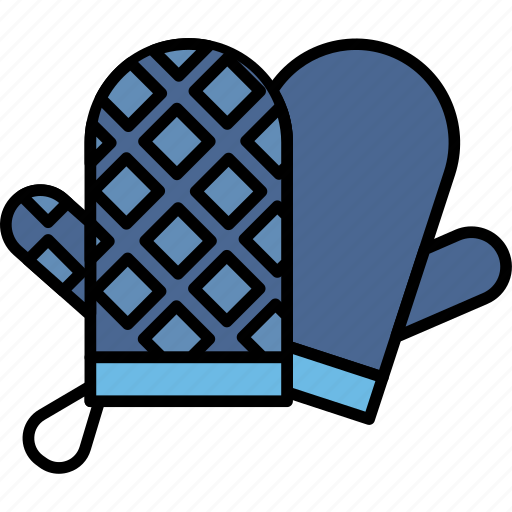 Gloves, oven, mitts, cook, cooking, kitchen, bakery icon - Download on Iconfinder