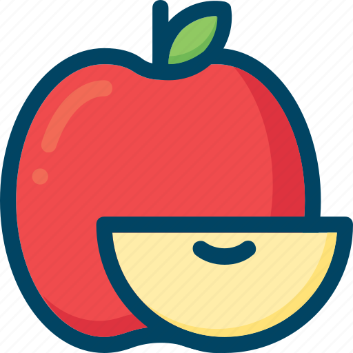 Apple, eat, food, fruit, slice, sweet icon - Download on Iconfinder