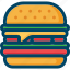 burger, cheeseburger, eat, fast, food, sandwich, street 