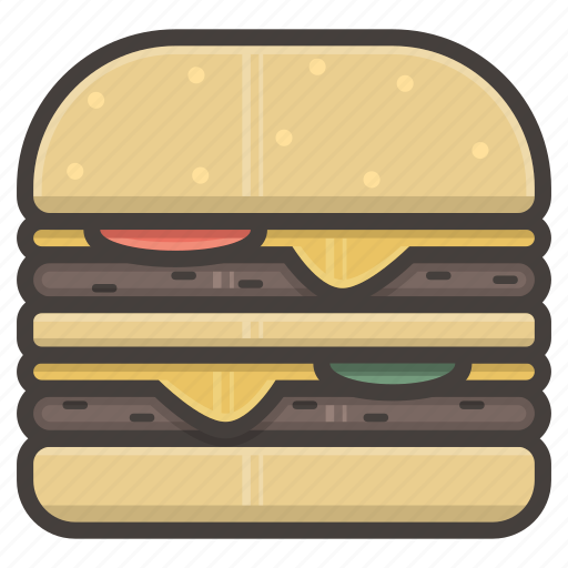 Hamburger, large, burger, cheeseburger, fastfood, fast, food icon - Download on Iconfinder