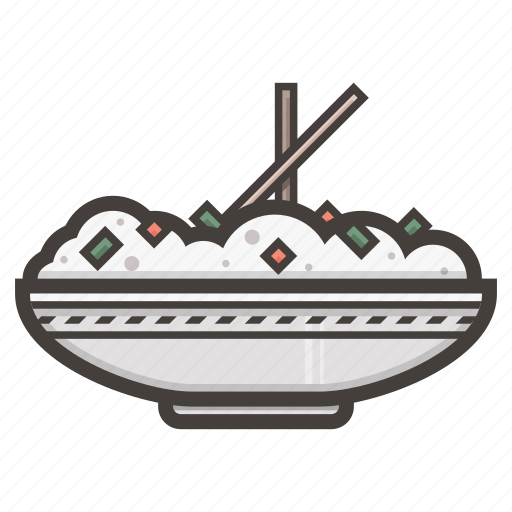 Rice, bowl, chopsticks, food icon - Download on Iconfinder