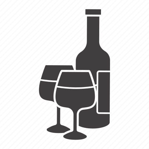 Alcohol, bar, beverage, bottle, drink, wine, wineglasses icon - Download on Iconfinder