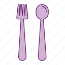 cutlery, spoon, fork
