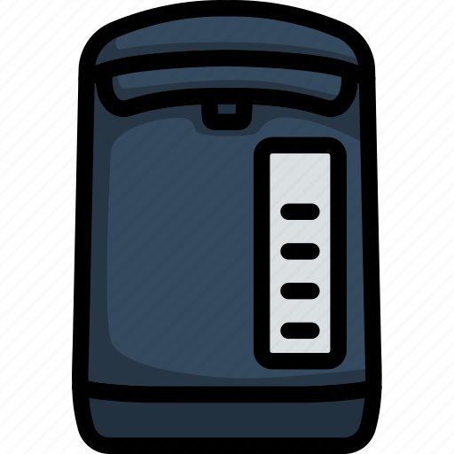 Kettle, kitchen, electric, handle, water, drink, lineart icon - Download on Iconfinder