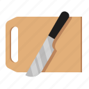 board, chef, cooking, cutting, kitchen, knife, slice